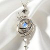 Vintage celestial globe necklace, silver pendant